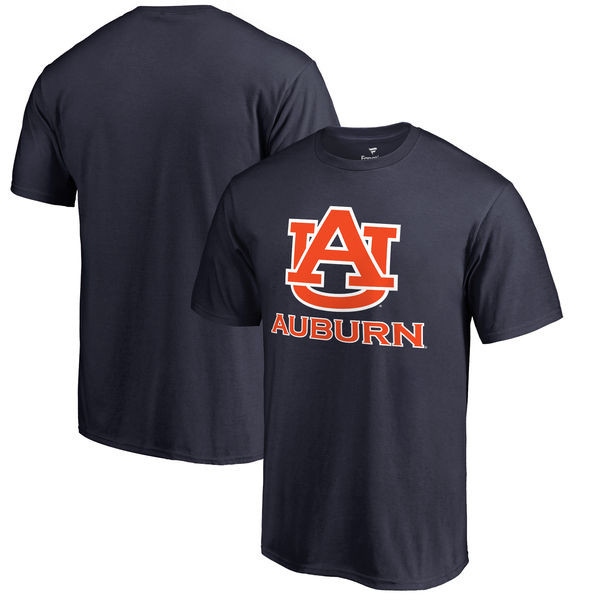 Auburn Tigers Men's Navy Hot Printing College NCAA Authentic Football T-Shirts OQB6374ZZ